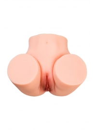 Телесный мастурбатор в форме попки с 2 любовными входами - No Name - в Керчи купить с доставкой