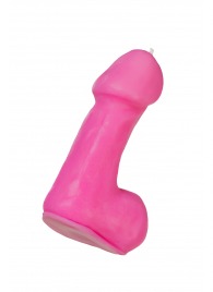 Розовая свеча в форме пениса - 47 гр. - Pecado - купить с доставкой в Керчи