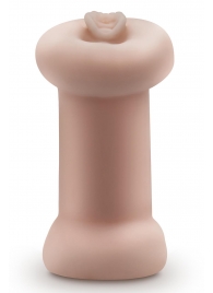 Телесный люминесцентный двусторонний мастурбатор Tasha - Blush Novelties - в Керчи купить с доставкой