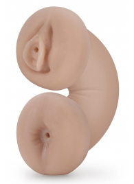 Телесный люминесцентный двусторонний мастурбатор Tasha - Blush Novelties - в Керчи купить с доставкой