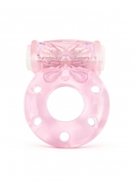 Розовое эрекционное виброкольцо с бабочкой - 1137 - в Керчи купить с доставкой