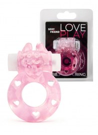 Розовое эрекционное виброкольцо в форме зайчика - 1137 - в Керчи купить с доставкой