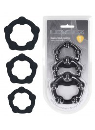 Набор из 3 эрекционных колец Beaded Silicone Cockring Set - Shots Media BV - в Керчи купить с доставкой