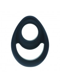 Черное эрекционное кольцо Double Ergo Silicone Cockring - Shots Media BV - в Керчи купить с доставкой