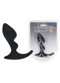 Черная анальная пробка для массажа простаты Double Ripple Silicone Prostate Massager - Shots Media BV - в Керчи купить с доставкой