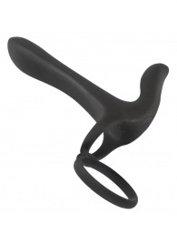 Черная насадка на член с вибрацией Couple’s Vibrator - Orion - в Керчи купить с доставкой