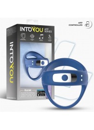 Синее интерактивное эрекционное виброкольцо Rank - Intoyou - в Керчи купить с доставкой