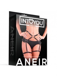 Черные стрепы на бёдра Aneir - Intoyou - купить с доставкой в Керчи
