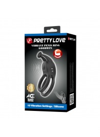 Черное перезаряжаемое виброкольцо Goodwin - Baile - в Керчи купить с доставкой