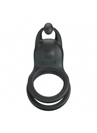 Черное перезаряжаемое виброкольцо Goodwin - Baile - в Керчи купить с доставкой