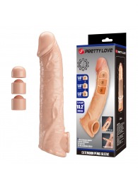Телесный фаллоудлинитель с подхватом мошонки Silas - 26 см. - Baile - в Керчи купить с доставкой