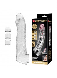 Прозрачный фаллоудлинитель с подхватом мошонки Silas - 26 см. - Baile - в Керчи купить с доставкой