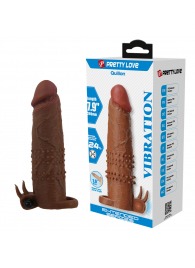 Коричневая насадка на пенис Quillon - 20 см. - Baile - в Керчи купить с доставкой