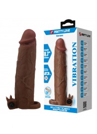 Коричневая насадка на пенис Xerxes - 22 см. - Baile - в Керчи купить с доставкой