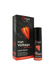 Жидкий вибратор Orgie High Voltage Strawberry - 15 мл. - ORGIE - купить с доставкой в Керчи