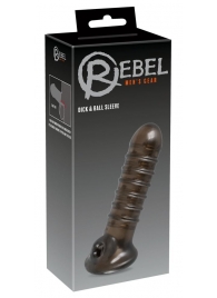 Насадка на пенис Rebel smoke с рёбрышками и отверстием под мошонку - Orion - в Керчи купить с доставкой