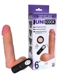 Фаллическая насадка Харнесс UNICOCK 6  с вибрацией - 18 см. - LOVETOY (А-Полимер) - купить с доставкой в Керчи