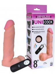 Фаллическая насадка Харнесс UNICOCK 8  с вибрацией - 20 см. - LOVETOY (А-Полимер) - купить с доставкой в Керчи