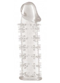 Гелевая прозрачная насадка с шипами - 12 см. - Toyfa Basic - в Керчи купить с доставкой