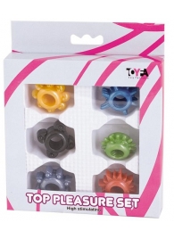 Набор из 6 разноцветных эрекционных колец - Toyfa Basic - в Керчи купить с доставкой