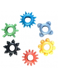 Набор из 6 разноцветных эрекционных колец - Toyfa Basic - в Керчи купить с доставкой