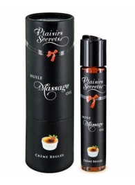 Массажное масло с ароматом крем брюле Huile de Massage Gourmande Creme Brulée - 59 мл. - Plaisir Secret - купить с доставкой в Керчи