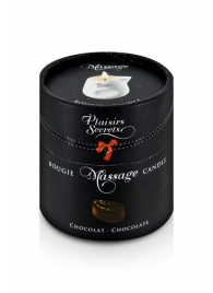 Массажная свеча с ароматом шоколада Bougie de Massage Gourmande Chocolat - 80 мл. - Plaisir Secret - купить с доставкой в Керчи