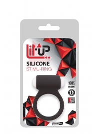 Чёрное эрекционное виброкольцо LIT-UP SILICONE STIMU RING 3 BLACK - Dream Toys - в Керчи купить с доставкой