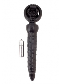 Черная вибронасадка с анальным стимулятором - ToyFa - в Керчи купить с доставкой