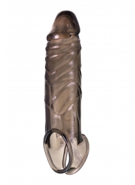 Дымчатая фаллическая насадка с подхватом и закрытой головкой - 16,2 см. - ToyFa - в Керчи купить с доставкой