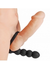Насадка для двойного проникновения Double Fun Cock Ring with Double Penetration Vibe - XR Brands - в Керчи купить с доставкой