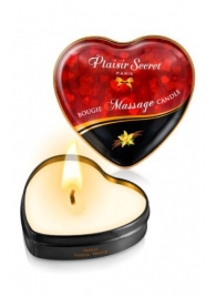 Массажная свеча с ароматом ванили Bougie Massage Candle - 35 мл. - Plaisir Secret - купить с доставкой в Керчи