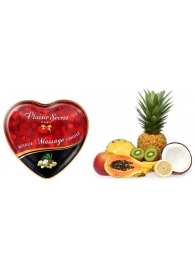 Массажная свеча с ароматом экзотических фруктов Bougie Massage Candle - 35 мл. - Plaisir Secret - купить с доставкой в Керчи