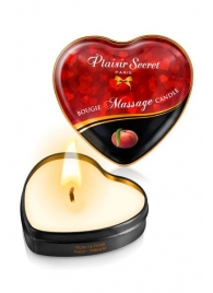 Массажная свеча с ароматом персика Bougie Massage Candle - 35 мл. - Plaisir Secret - купить с доставкой в Керчи