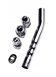 Металлический анальный душ с тремя насадками - ToyFa - купить с доставкой в Керчи