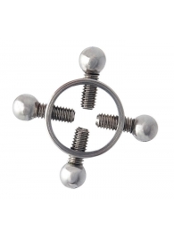 Серебристые зажимы для сосков на винтах - ToyFa - купить с доставкой в Керчи