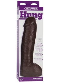 Большая насадка для трусиков Vac-U-Lock Realistic Hung - 31,7 см. - Doc Johnson - купить с доставкой в Керчи