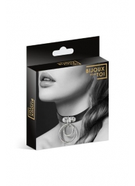 Черный чокер с двумя кольцами - Bijoux Pour Toi - купить с доставкой в Керчи