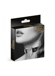 Чёрный чокер с кольцом в форме сердца - Bijoux Pour Toi - купить с доставкой в Керчи