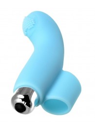 Голубая вибронасадка на палец JOS DANKO для точки G - 9,5 см. - JOS