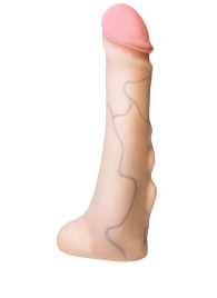 Реалистичная насадка с мошонкой REAL Standard - 18 см. - LOVETOY (А-Полимер) - купить с доставкой в Керчи