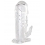 Прозрачная гелевая насадка с клиторальным отростком - 13 см. - Toyfa Basic - в Керчи купить с доставкой