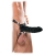 Чёрный полый страпон 7  Silicone Hollow Strap-On - 18 см. - Pipedream - купить с доставкой в Керчи