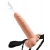 Телесный полый страпон с имитацией эякуляции 7.5  Hollow Squirting Strap-On with Balls Flesh - 21,6 см. - Pipedream - купить с доставкой в Керчи