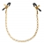 Чёрные с золотом зажимы на соски Gold Chain Nipple Clamps - Pipedream - купить с доставкой в Керчи
