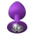 Фиолетовая анальная пробка со стразом Her Little Gem Large Plug - 9,5 см. - Pipedream - купить с доставкой в Керчи
