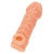 Телесная закрытая насадка с венками Cock Sleeve Size M - 15,6 см. - KOKOS - в Керчи купить с доставкой