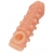 Телесная закрытая насадка с шариками Cock Sleeve Size S - 13,8 см. - KOKOS - в Керчи купить с доставкой