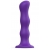 Фиолетовая насадка Strap-On-Me Dildo Geisha Balls size M - Strap-on-me - купить с доставкой в Керчи