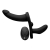 Черный вибрострапон Double Take 10X Double Penetration Vibrating Strap-on Harness - XR Brands - купить с доставкой в Керчи